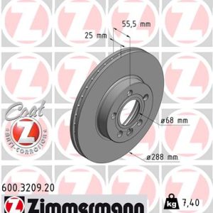 Disc frana ZIMMERMANN 600.3209.20 – VW | AutoRival