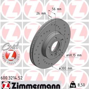 Disc frana ZIMMERMANN 600.3214.52 – VW | AutoRival