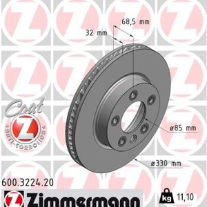 Disc frana ZIMMERMANN 600.3224.20 – VW | AutoRival