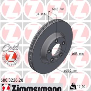 Disc frana ZIMMERMANN 600.3226.20 – VW | AutoRival