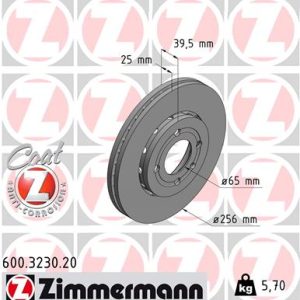 Disc frana ZIMMERMANN 600.3230.20 – VW | AutoRival