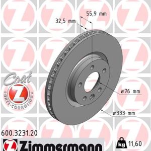 Disc frana ZIMMERMANN 600.3231.20 – VW | AutoRival
