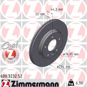 Disc frana ZIMMERMANN 600.3232.52 – VW | AutoRival