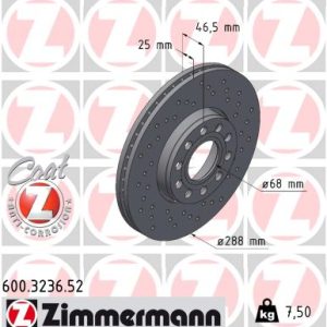 Disc frana ZIMMERMANN 600.3236.52 – VW | AutoRival