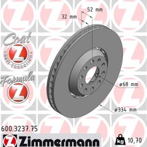 Disc frana ZIMMERMANN 600.3237.75 – VW | AutoRival
