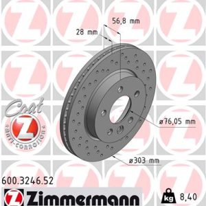Disc frana ZIMMERMANN 600.3246.52 – VW | AutoRival