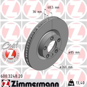 Disc frana ZIMMERMANN 600.3248.20 – VW | AutoRival