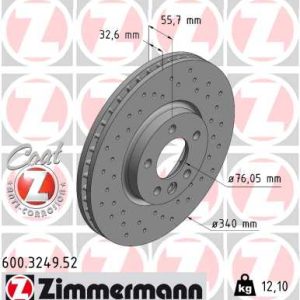 Disc frana ZIMMERMANN 600.3249.52 – VW | AutoRival