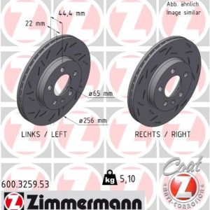 Disc frana ZIMMERMANN 600.3259.53 – VW | AutoRival