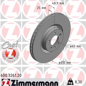 Disc frana ZIMMERMANN 600.3261.20 – VW | AutoRival