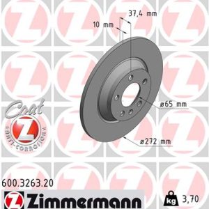 Disc frana ZIMMERMANN 600.3263.20 – VW | AutoRival
