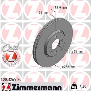 Disc frana ZIMMERMANN 600.3265.20 – VW | AutoRival