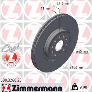 Disc frana ZIMMERMANN 600.3268.20 – VW | AutoRival