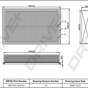 Filtru aer DRIVE DP1110.10.0113 – VW | AutoRival