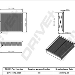 Filtru aer DRIVE DP1110.10.0231 – VW | AutoRival