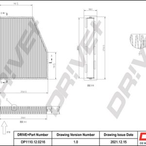 Filtru aer habitaclu DRIVE DP1110.12.0216 – VW | AutoRival