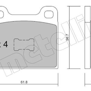 Set placute frana METELLI 22-0010-0 – VW | AutoRival