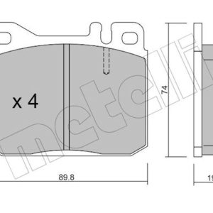 Set placute frana METELLI 22-0011-2 – VW | AutoRival