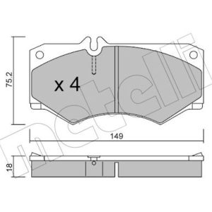 Set placute frana METELLI 22-0014-0 – VW | AutoRival