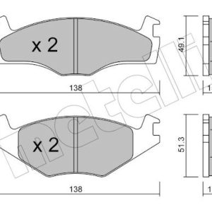 Set placute frana METELLI 22-0045-0 – VW | AutoRival