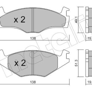 Set placute frana METELLI 22-0045-1 – VW | AutoRival