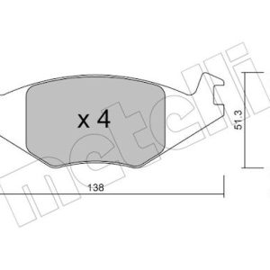 Set placute frana METELLI 22-0047-0 – VW | AutoRival