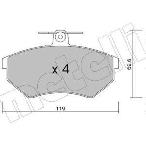 Set placute frana METELLI 22-0050-0 – VW | AutoRival