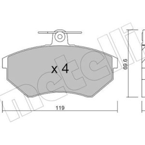 Set placute frana METELLI 22-0050-2 – VW | AutoRival