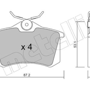 Set placute frana METELLI 22-0100-0 – VW | AutoRival