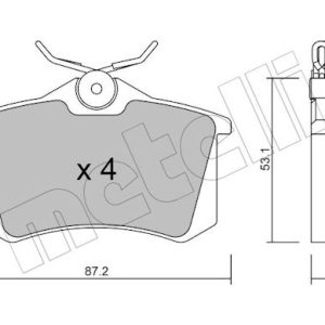 Set placute frana METELLI 22-0100-1 – VW | AutoRival