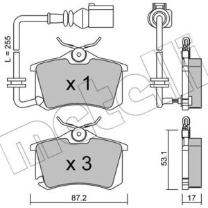 Set placute frana METELLI 22-0100-4 – VW | AutoRival