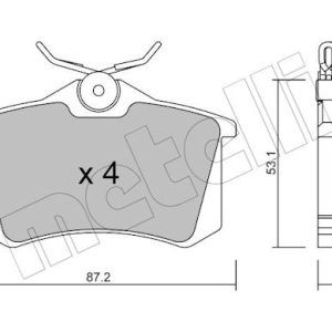 Set placute frana METELLI 22-0100-5 – VW | AutoRival