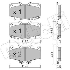 Set placute frana METELLI 22-0129-0 – VW | AutoRival