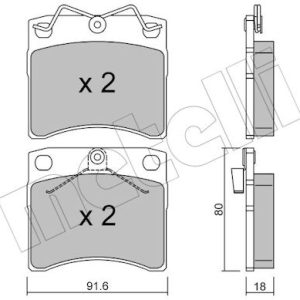 Set placute frana METELLI 22-0163-1 – VW | AutoRival