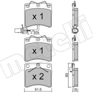 Set placute frana METELLI 22-0163-2 – VW | AutoRival