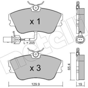 Set placute frana METELLI 22-0164-1 – VW | AutoRival