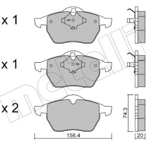 Set placute frana METELLI 22-0181-1 – VW | AutoRival