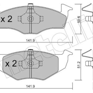 Set placute frana METELLI 22-0206-1 – VW | AutoRival