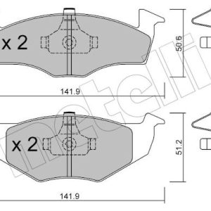 Set placute frana METELLI 22-0206-2 – VW | AutoRival