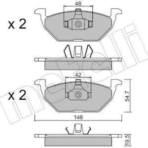 Set placute frana METELLI 22-0211-1 – VW | AutoRival