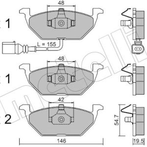 Set placute frana METELLI 22-0211-2 – VW | AutoRival