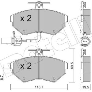 Set placute frana METELLI 22-0215-2 – VW | AutoRival