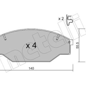 Set placute frana METELLI 22-0227-0 – VW | AutoRival