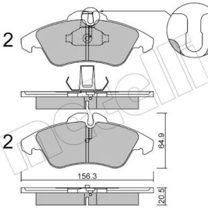 Set placute frana METELLI 22-0256-0 – VW | AutoRival