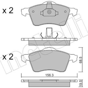 Set placute frana METELLI 22-0263-0 – VW | AutoRival