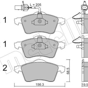 Set placute frana METELLI 22-0263-1 – VW | AutoRival