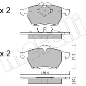Set placute frana METELLI 22-0279-0 – VW | AutoRival
