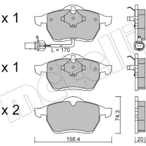 Set placute frana METELLI 22-0279-1 – VW | AutoRival