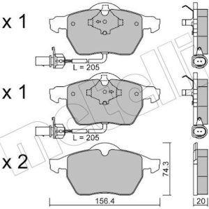 Set placute frana METELLI 22-0314-0 – VW | AutoRival