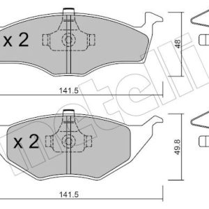 Set placute frana METELLI 22-0345-0 – VW | AutoRival